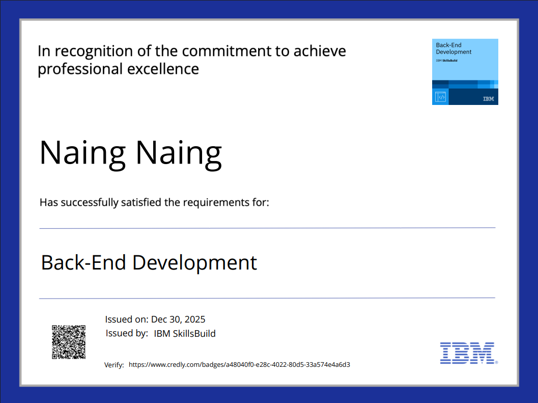 Back-End Web Development