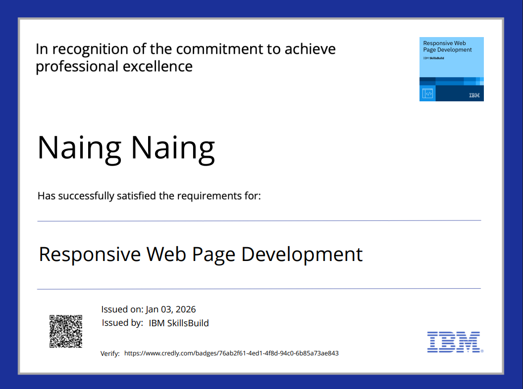 Responsive Web Page Development